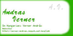 andras verner business card
