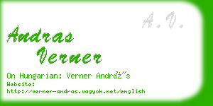 andras verner business card